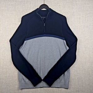 Banana Republic Mens Quarter Zip Knit‎ Sweater Medium Office Casual